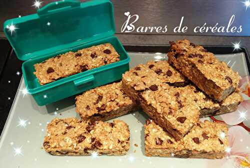 Barres de Céréales Au Beurre de Cacahuète et aux pépites de Chocolat 🍫