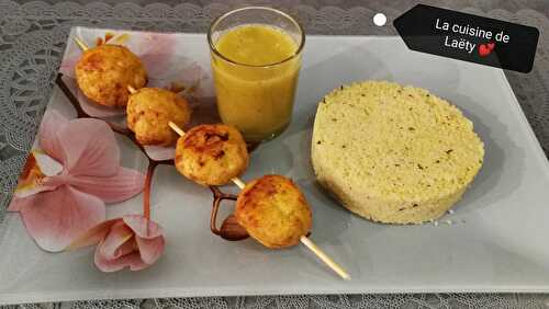 Brochette de poulet  au chorizo