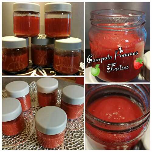 Compote Pommes 🍏 Fraises 🍓 Sans Sucres Ajoutés