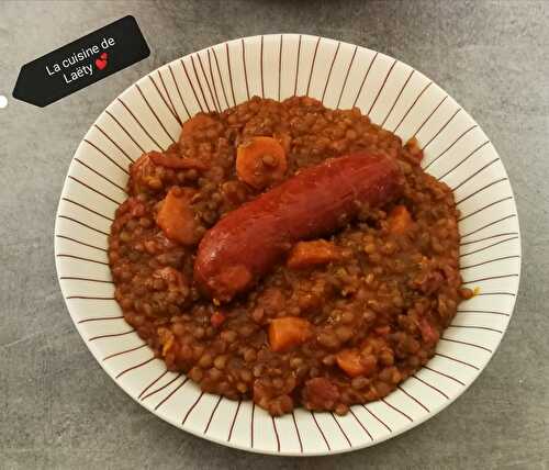 Saucisses Lentilles au Cookéo