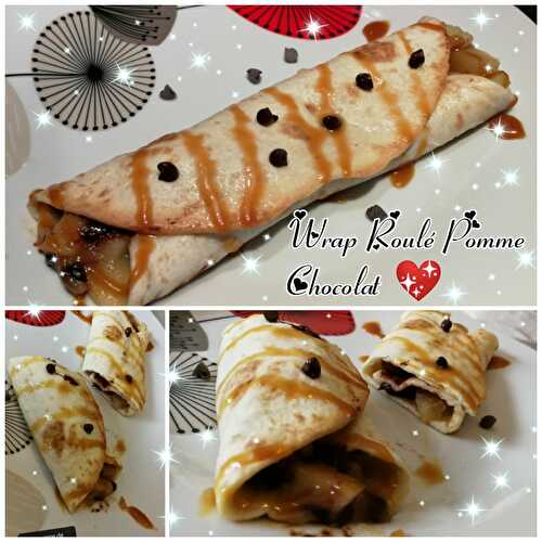 Wrap roulé Pomme - Chocolat - Caramel