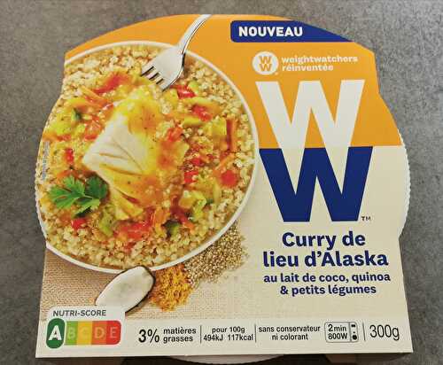 Je teste les plats cuisinés WW : Curry de Lieu d'Alaska  Au lait de Coco, Quinoa & Petits Légumes