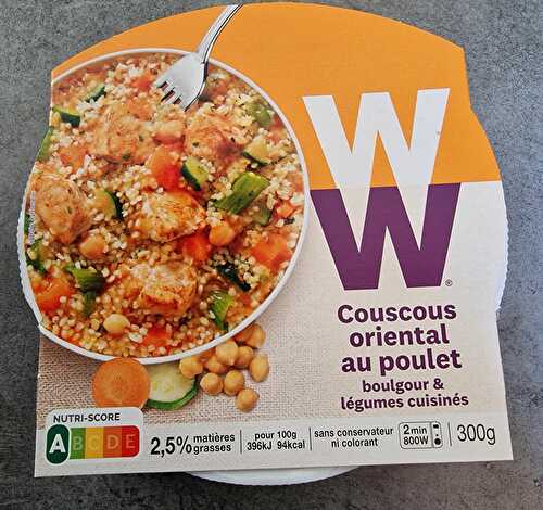 Je teste les plats cuisinés WW : Coucous Oriental au Poulet Boulgour & Légumes cuisinés