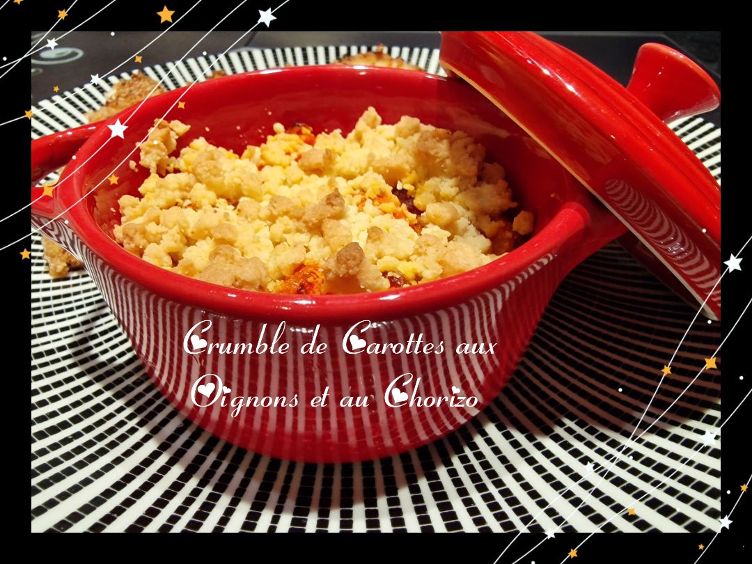 Crumble de Carottes aux Oignons et au Chorizo