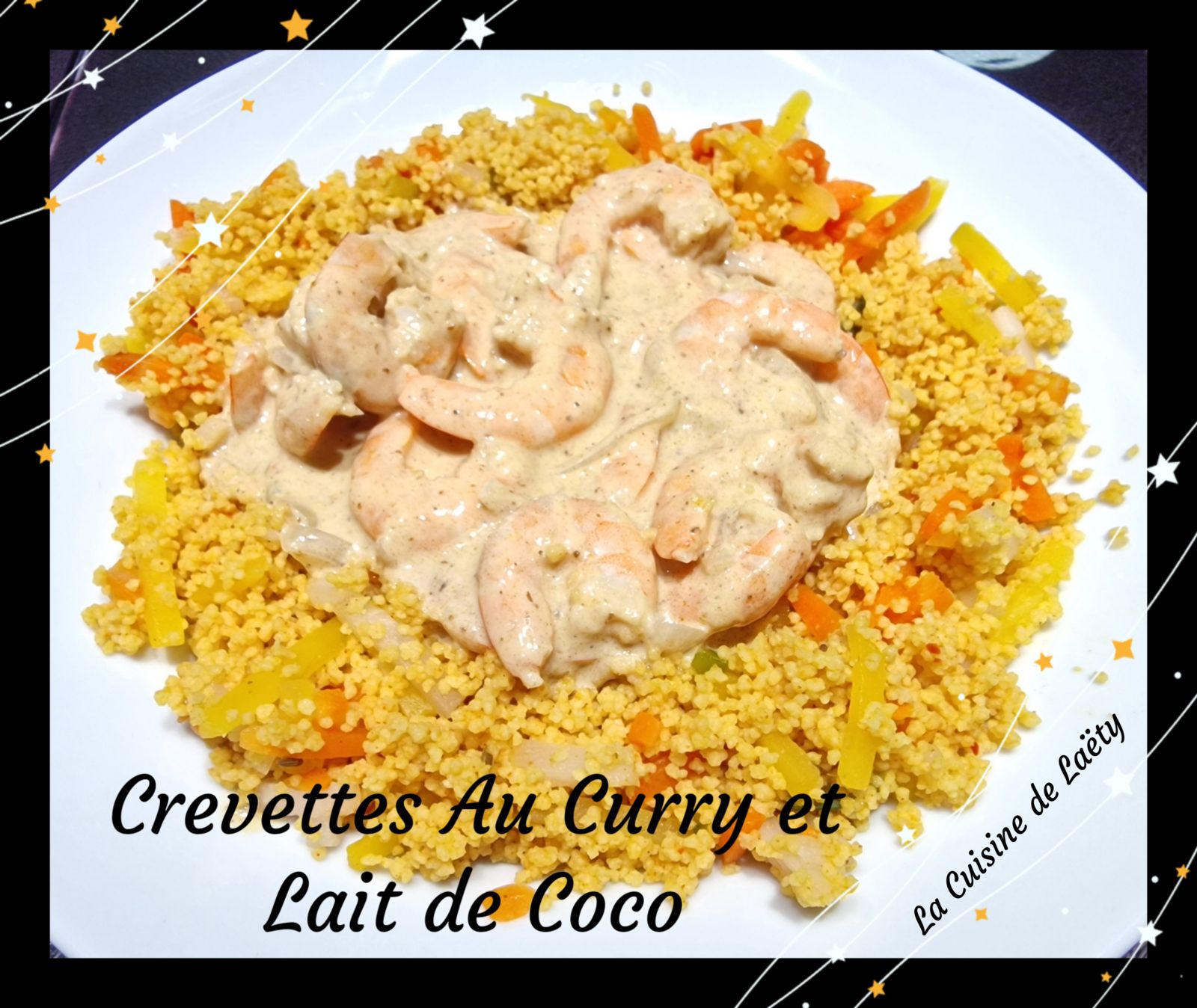 Crevettes au Curry et lait de Coco