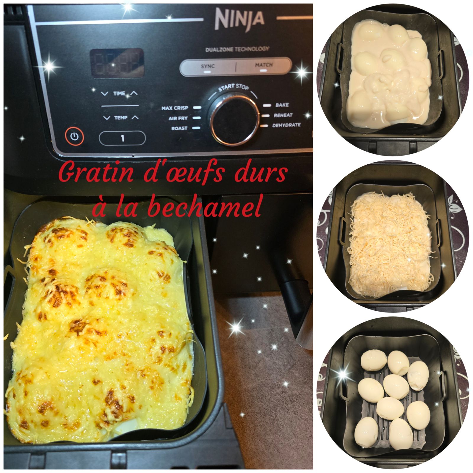 Gratin d'oeufs durs à la Ninja Air Fryer