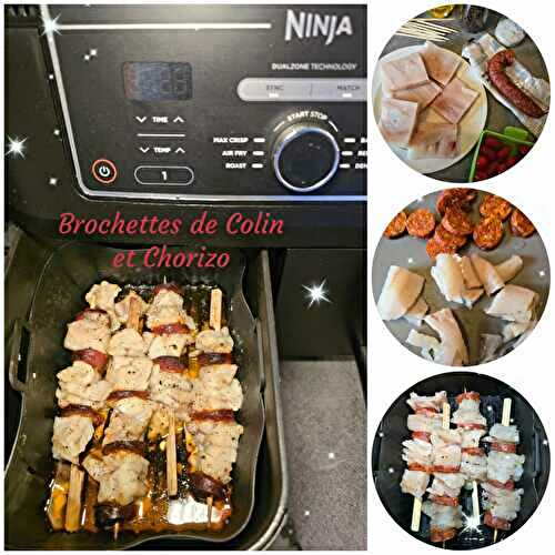 Brochettes de Colin et Chorizo à la Ninja Air Fryer