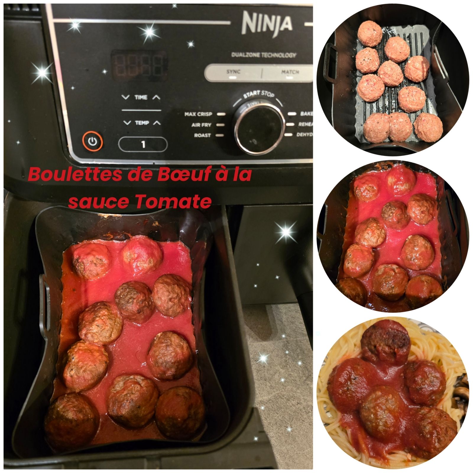 Boulettes de Boeuf à la Sauce Tomate à la Ninja Air Fryer