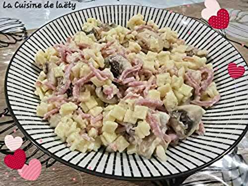 Crozets au Jambon  et Fromage à Tartiner