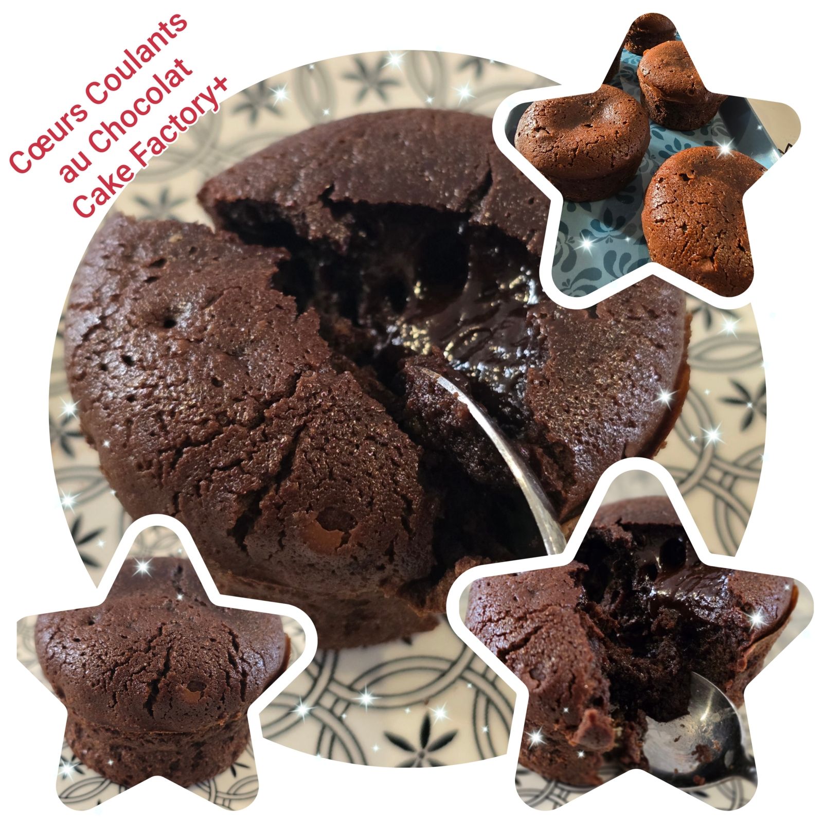 Coeurs Coulants au Chocolat au Cake Factory+