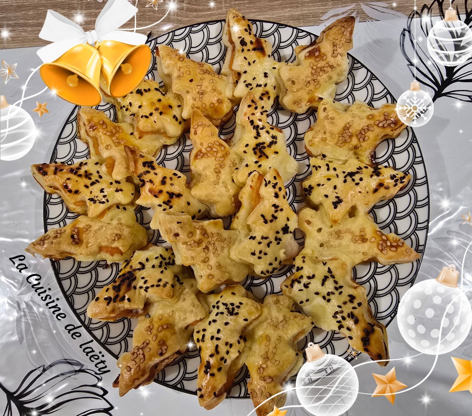 Sapins de Noël au Saumon et fromage Ails et fines herbes