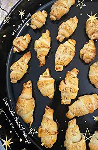 Croissants apéritifs au Poulet et fromage ails et fines herbes