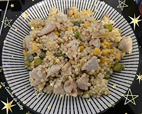 Salade de Pâtes Perlés au Poulet & Légumes