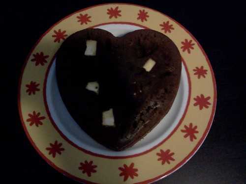 Recette coeur fondant aux deux chocolat et à la violette - La cuisine de Lilou92