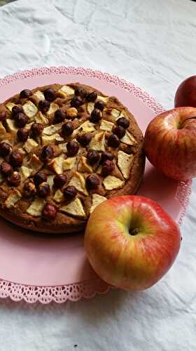 Gâteau pommes châtaignes et noisettes (vegan)