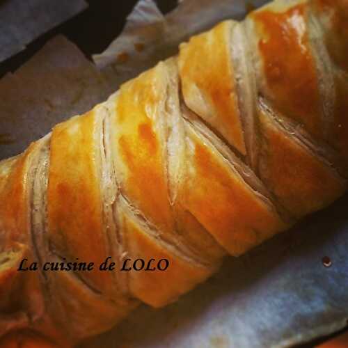 Tresse aux poivrons et lardons