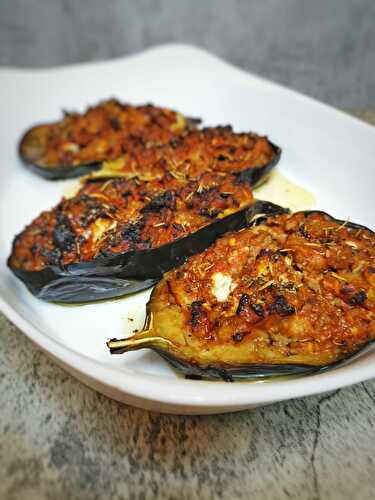 Aubergines Farcies Feta Viande Hachée - La Cuisine de Lya