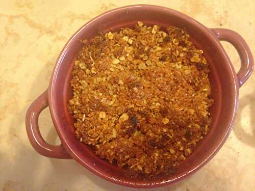 Crumble aux pommes, beurre salé sans gluten