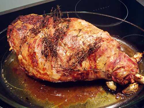 Gigot d'agneau au four