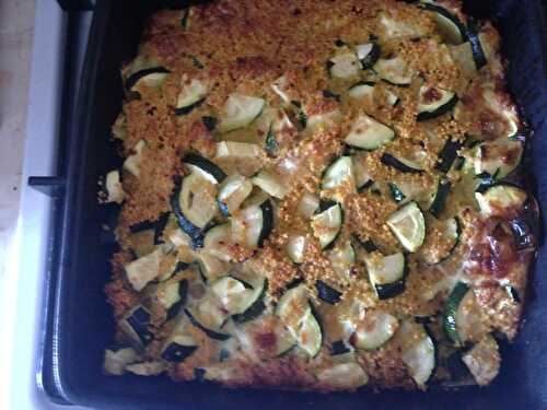 Gratin de courgettes et couscous