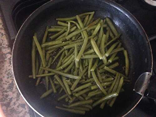 Haricots verts frais vapeur