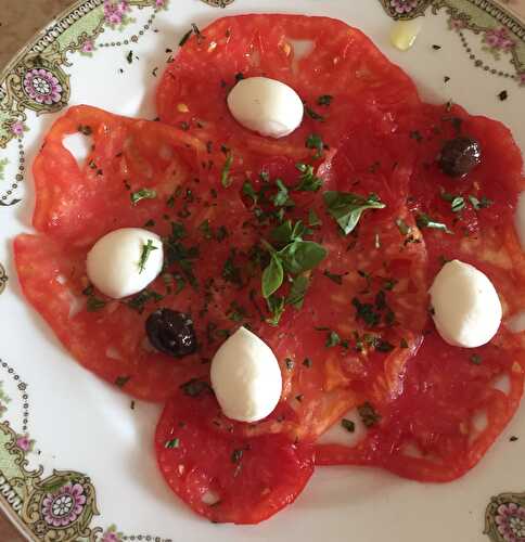 Idées présentation : carpaccio de tomates