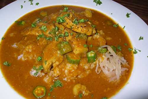 Poulet aux courgettes curry coco