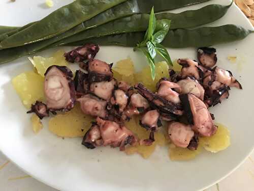 Salade de poulpe et haricot plat