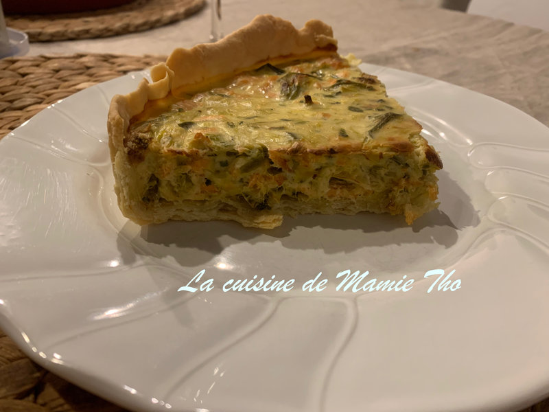 Quiche saumon fumé et poireaux