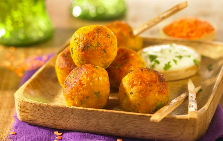 Bouchée de lentilles corail à l'indienne