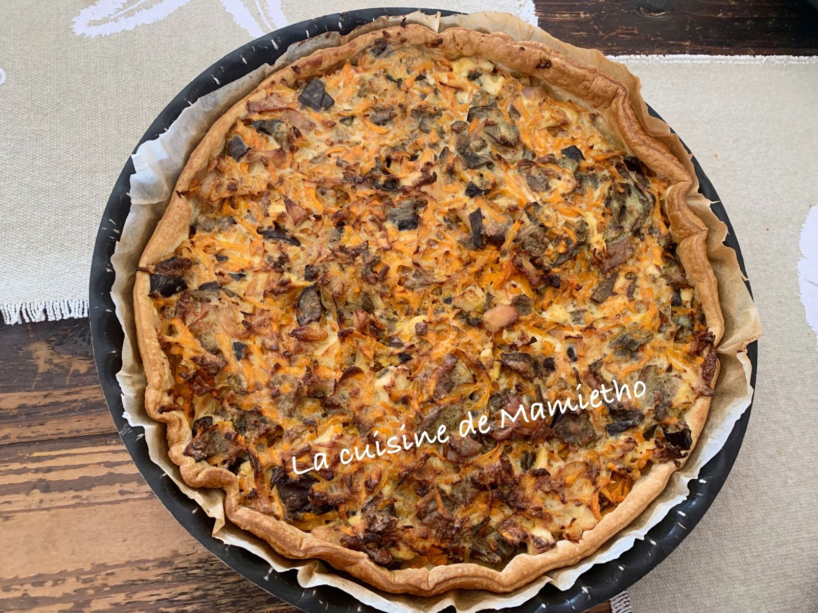 Quiche au reste de poulet et légumes