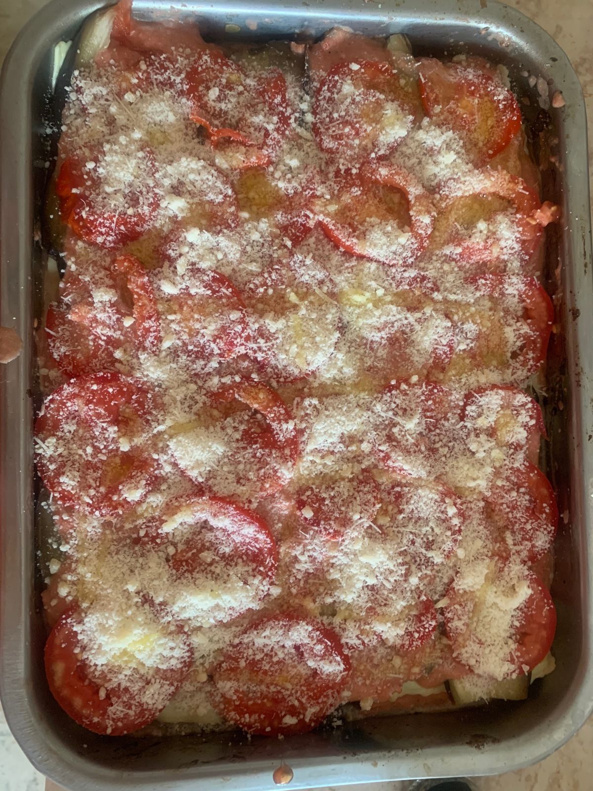 Lasagne d'aubergines et ravioles