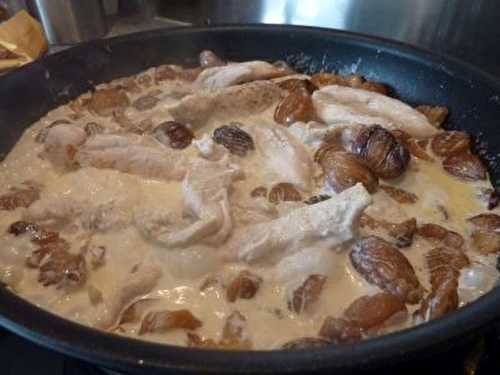 Recette - Aiguillettes de poulet aux marrons