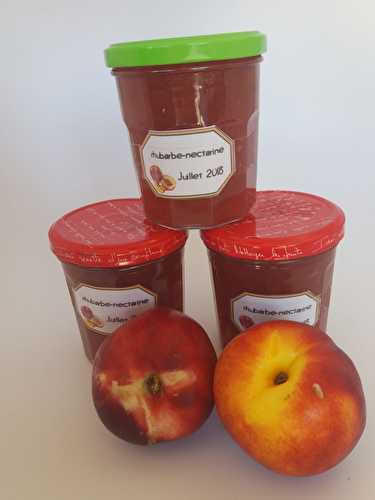 Recette - Confiture rhubarbe nectarine