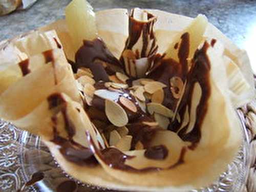 Recette - Corolles poires et chocolat