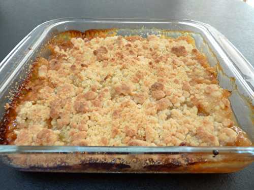 Recette - Crumble aux pêches de vignes