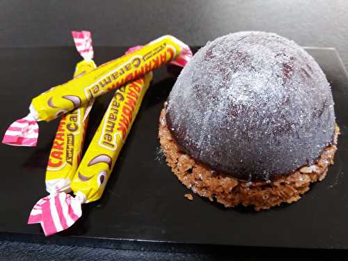 Recette - Dome chocolat coeur carambar