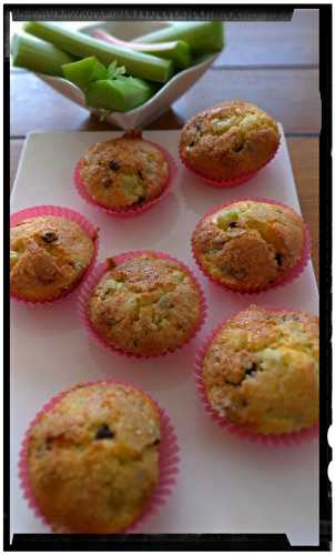 Recette - Muffins rhubarbe aux pépites de chocolat