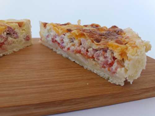 Recette - Quiche lardons-tomates-oignons