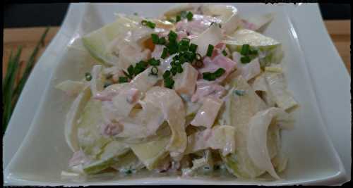 Recette - Salade d'endives, noix, comté, pomme granny