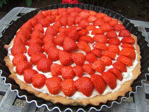 Recette - Tarte aux fraises et chocolat blanc