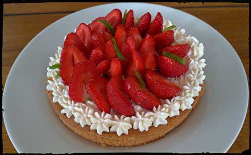 Recette - Tarte aux fraises mascarpone sur sablé breton