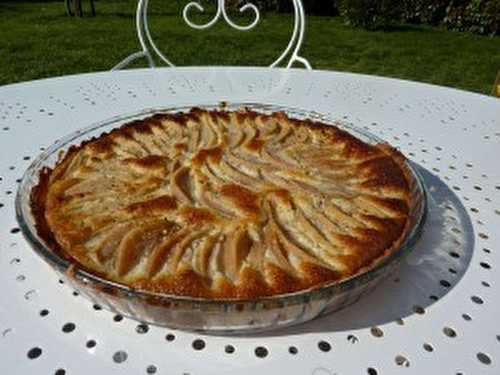 Recette - Tarte fondante poires, amandes et praliné