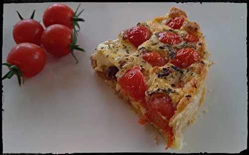 Recette - Tarte lardons- tomates cerises-mozzarella