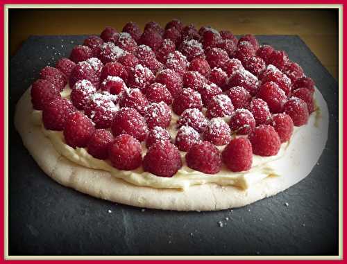 Recette - Tarte macaron-framboises