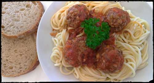 Recette - Spaghetti aux boulettes de viande à la sauce tomate