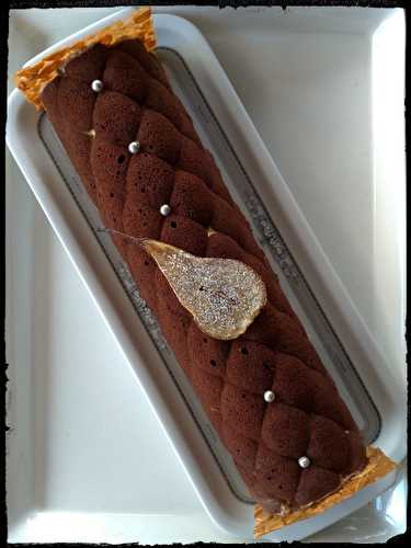 Recette - Bûche express poire-chocolat - La cuisine de Martine