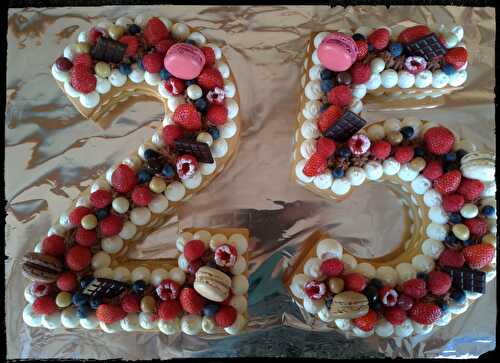 Number Cake chantilly chocolat blanc et noir