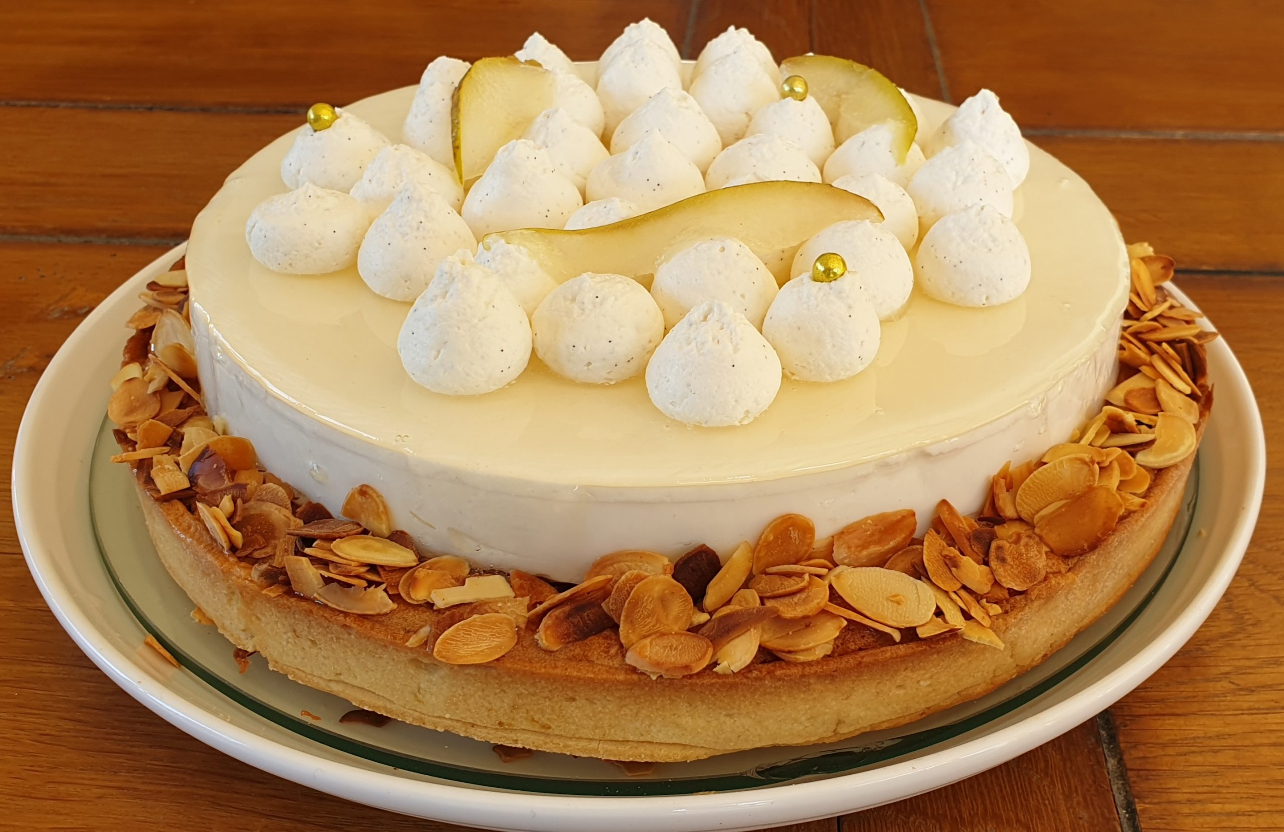 Tarte poires-entremet poires-amandes