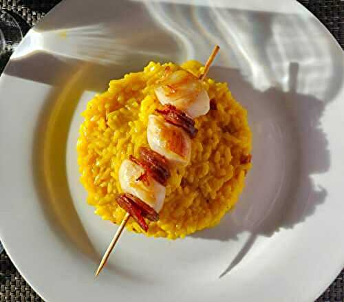 Risotto saint Jacques- chorizo au companion